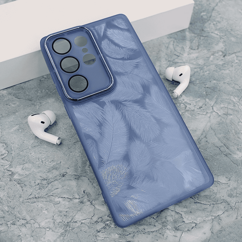 Maska za telefon Glitter Feather za Samsung S25 Ultra/ S938B, Plava