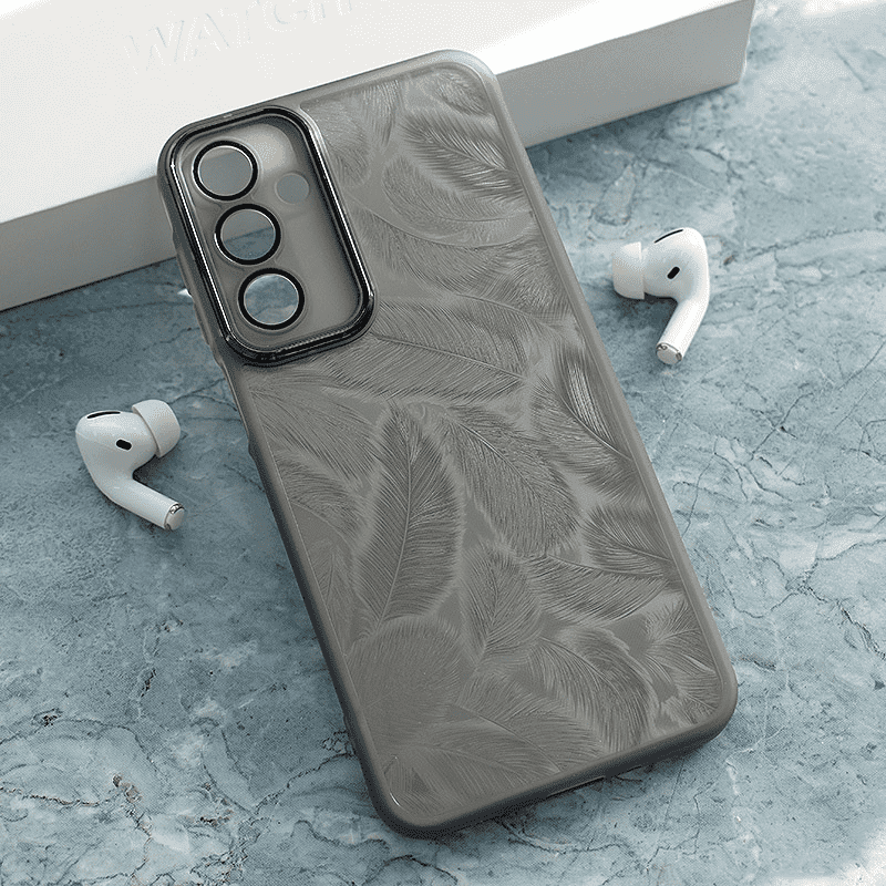 Maska za telefon Glitter Feather za Samsung S25 Plus/ S936B, Crna