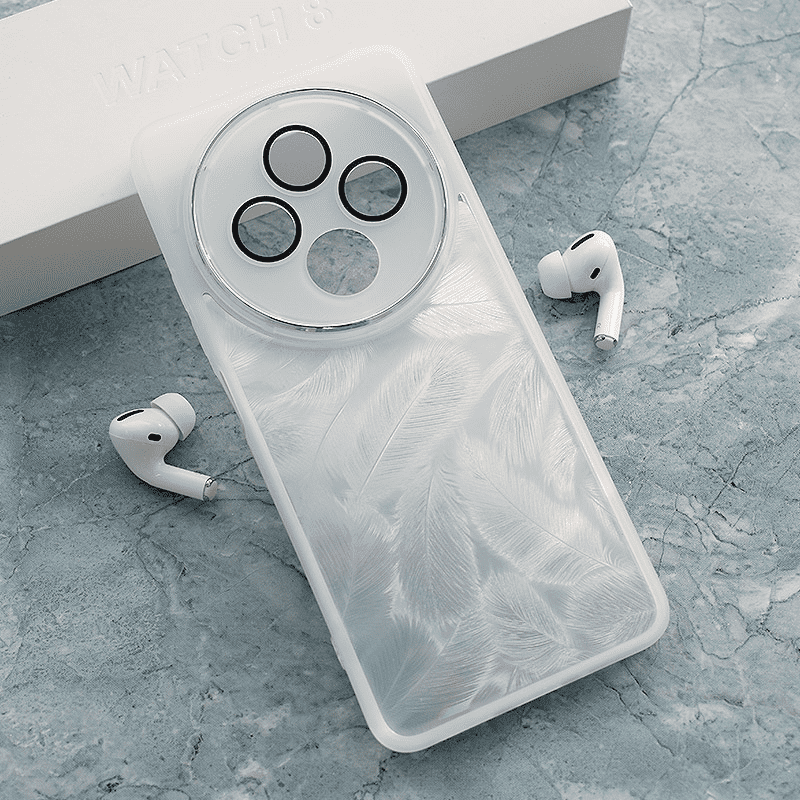 Maska za telefon Glitter Feather za Xiaomi Redmi 14C/ A4 (2024), Bela