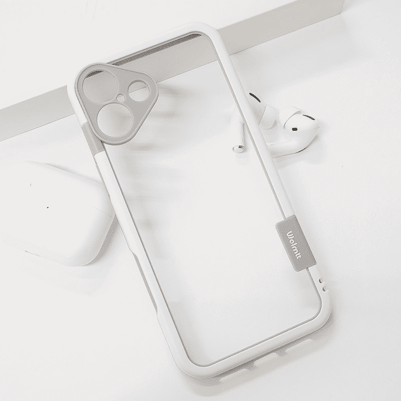 Maska za telefon Wolmtt bumper za iPhone 16, Siva