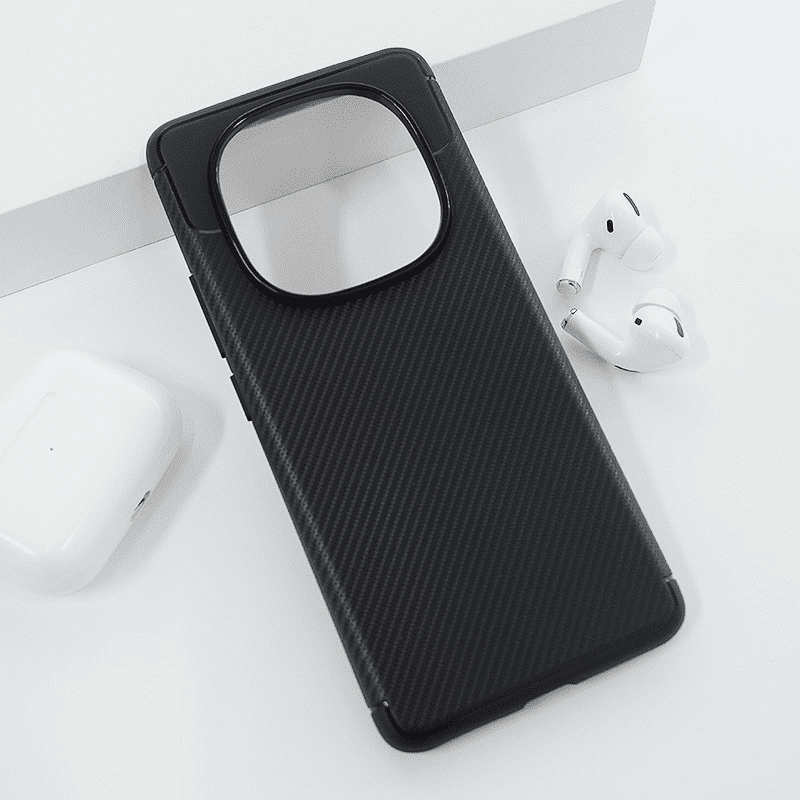 Maska za telefon Carbon Defender za Xiaomi Redmi Note 14 Pro Plus, Crna