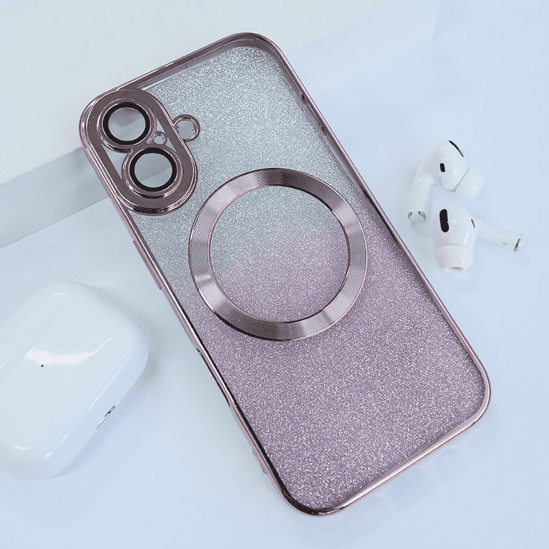 Maska za telefon Mag Case Electroplated za iPhone 16 Pro Max, Roze
