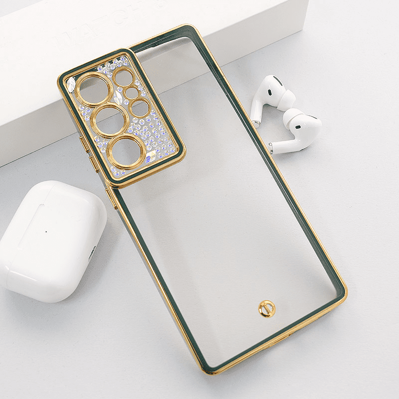 Maska za telefon Luxury Crystal Clear za Samsung S25 Ultra/ S938B, Zelena