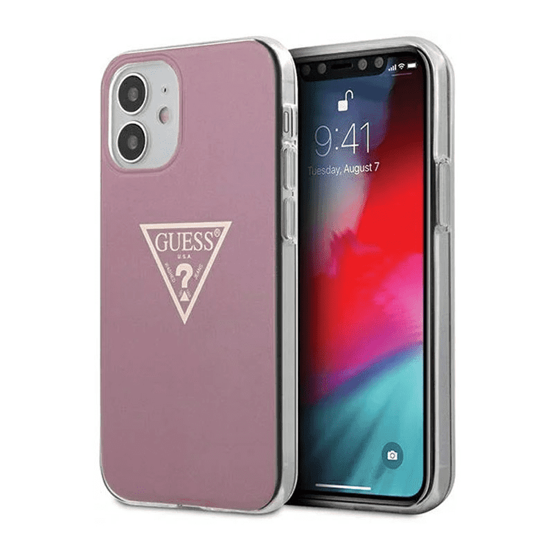 Guess Maska za telefon Faceplate Frost iPhone 12 Mini, Ružičasta