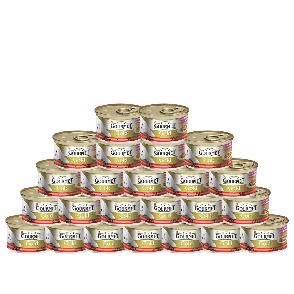 Purina Gourmet Vlažna hrana za mačke Gold Duo, Govedina i piletina, 85g x24