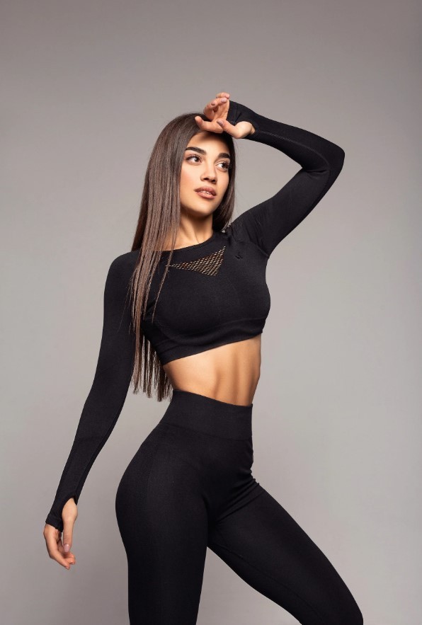 HARD LOVE Ženski set za trening Obsidian, Crni