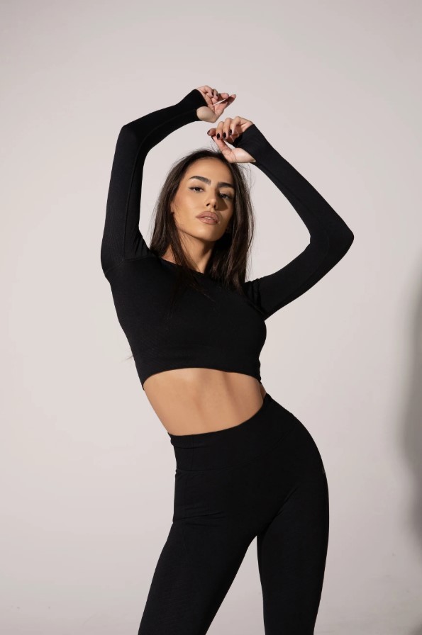 HARD LOVE Ženski set za trening Black Dash, Crni