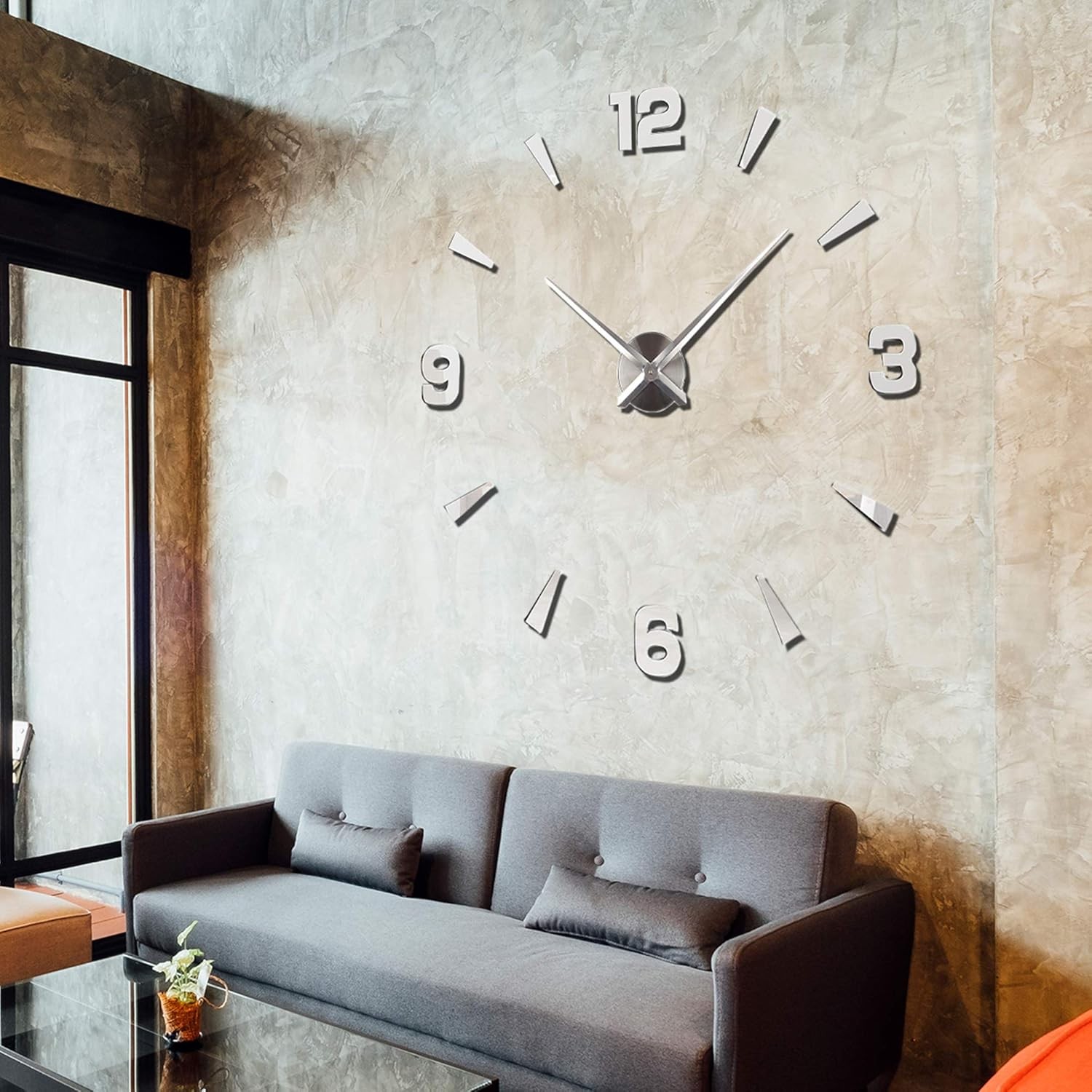 3D Zidni sat Model 6, Sivi