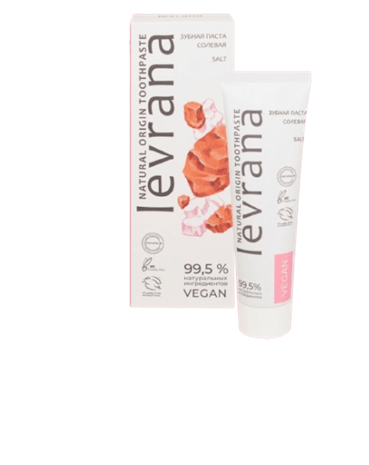 LEVRANA Pasta za zube s ružičastom morskom solju i 7 aktiva, Organska, 100 ml