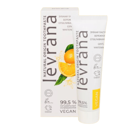 LEVRANA Pasta za nežno izbeljivanje zuba sa limunom, Organska, 100 ml