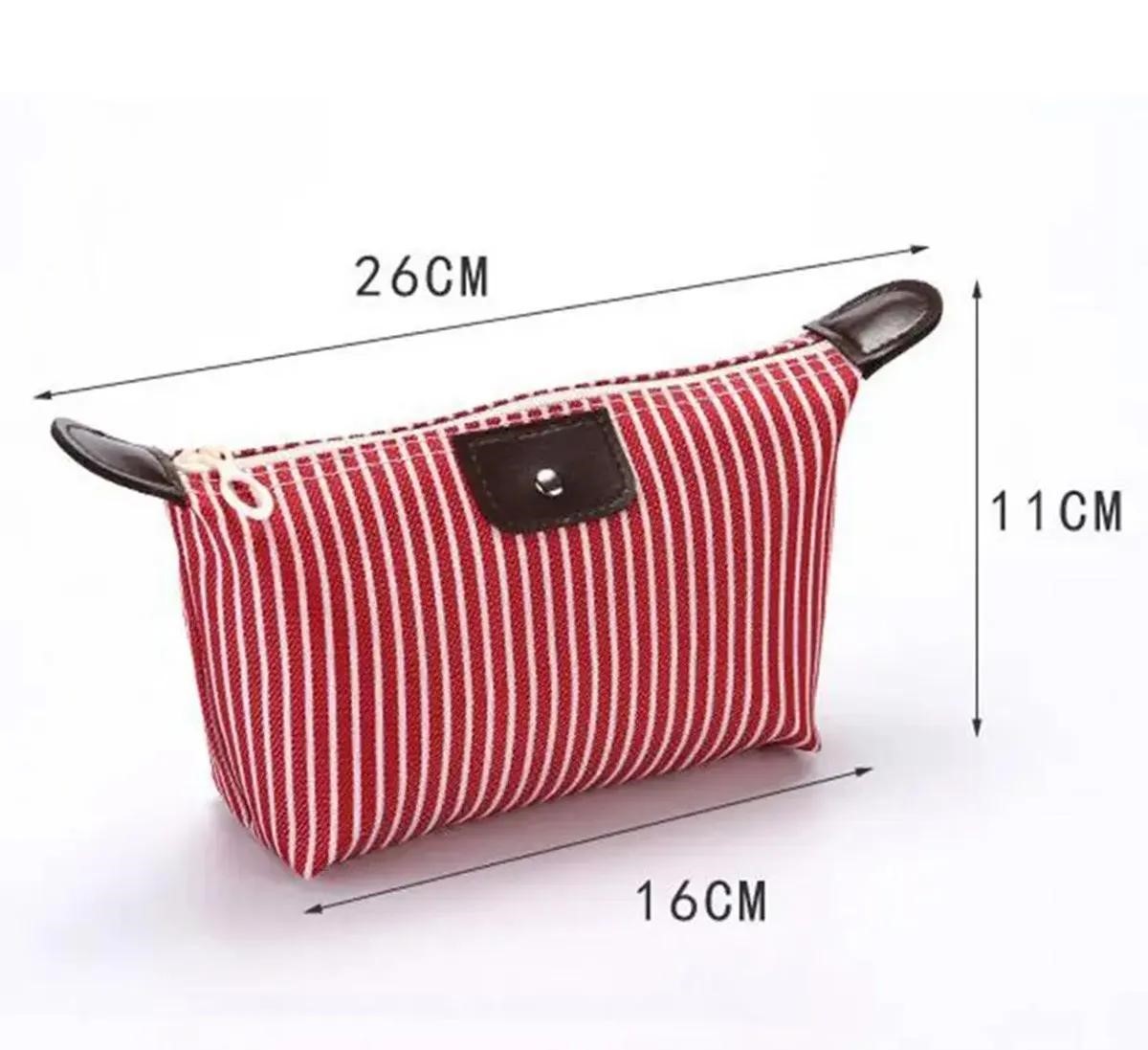 Kozmetički neseser sa prugama, Crveni