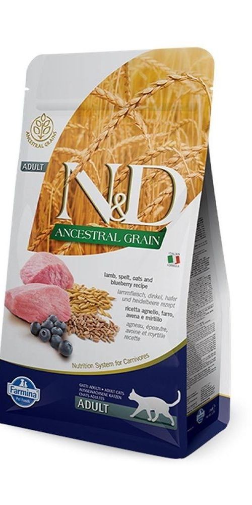 N&D Suva hrana za odrasle mačke, Jagnjetina i borovnica, 1.5kg