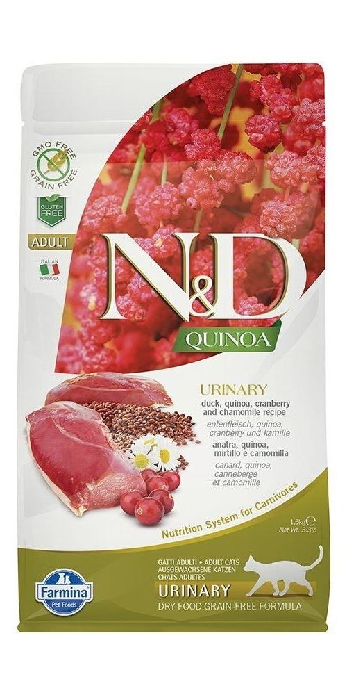 N&D Suva hrana za odrasle mačke, Pačetina i ribizla, 1.5kg