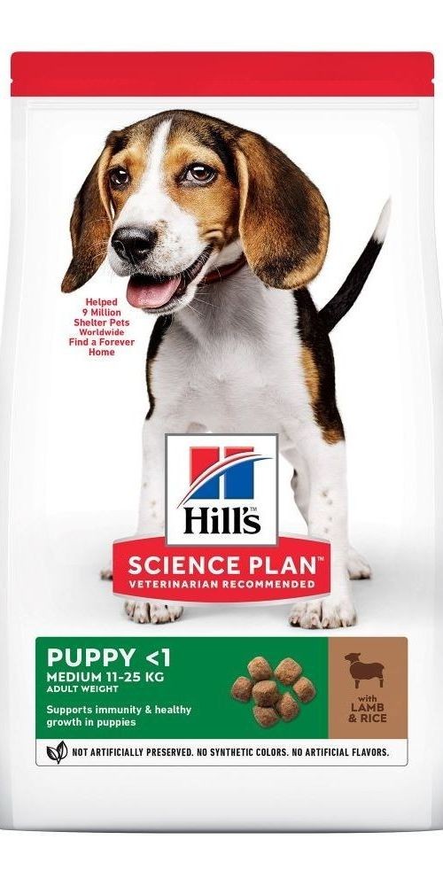 Hills Suva hrana za štenad, Medium breed, Jagnjetina i pirinač, 14kg