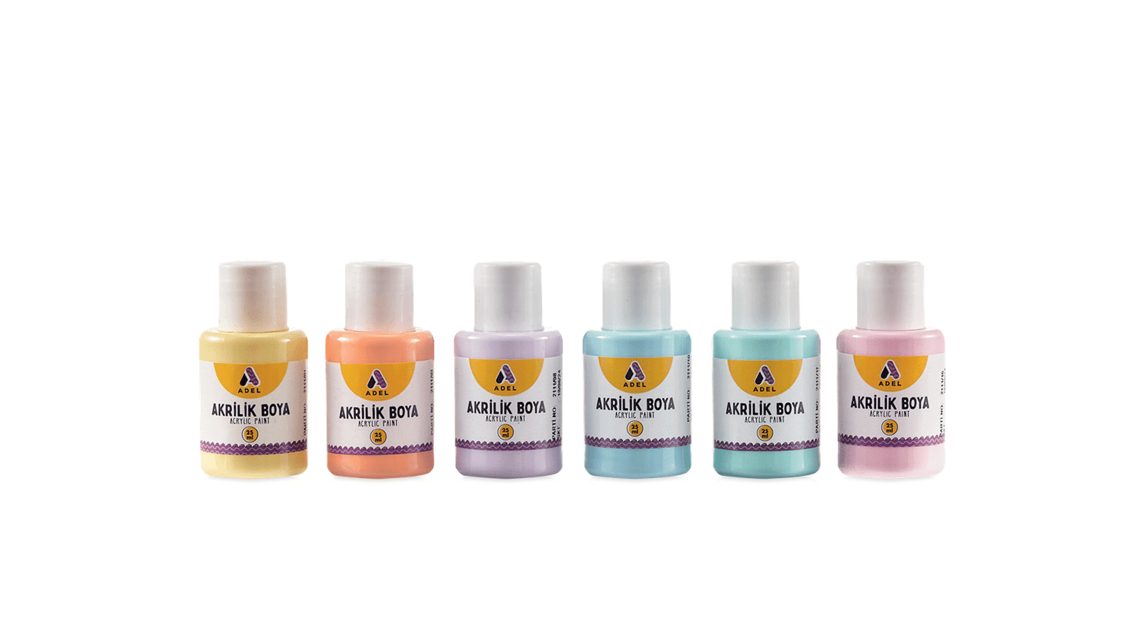 ADEL Akrilne boje Pastel Colors set 25ml 6/1