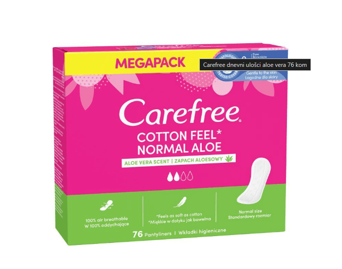 Carefree Dnevni ulošci Aloe Vera, 76 komada