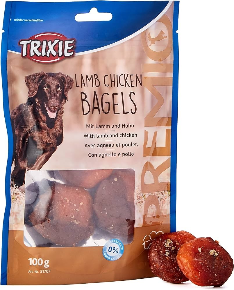 TRIXIE Poslastica za pse Premio Lamb Chicken Bagels 100g