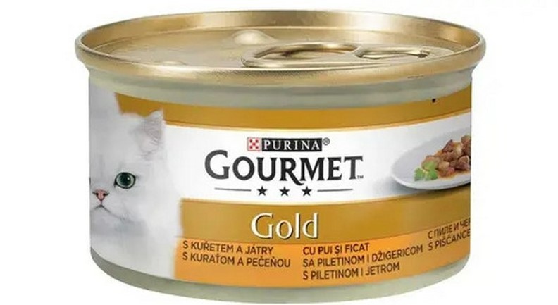 PURINA Gourmet Gold Vlažna hrana za mačke komadići piletine i jetre u sosu 85g