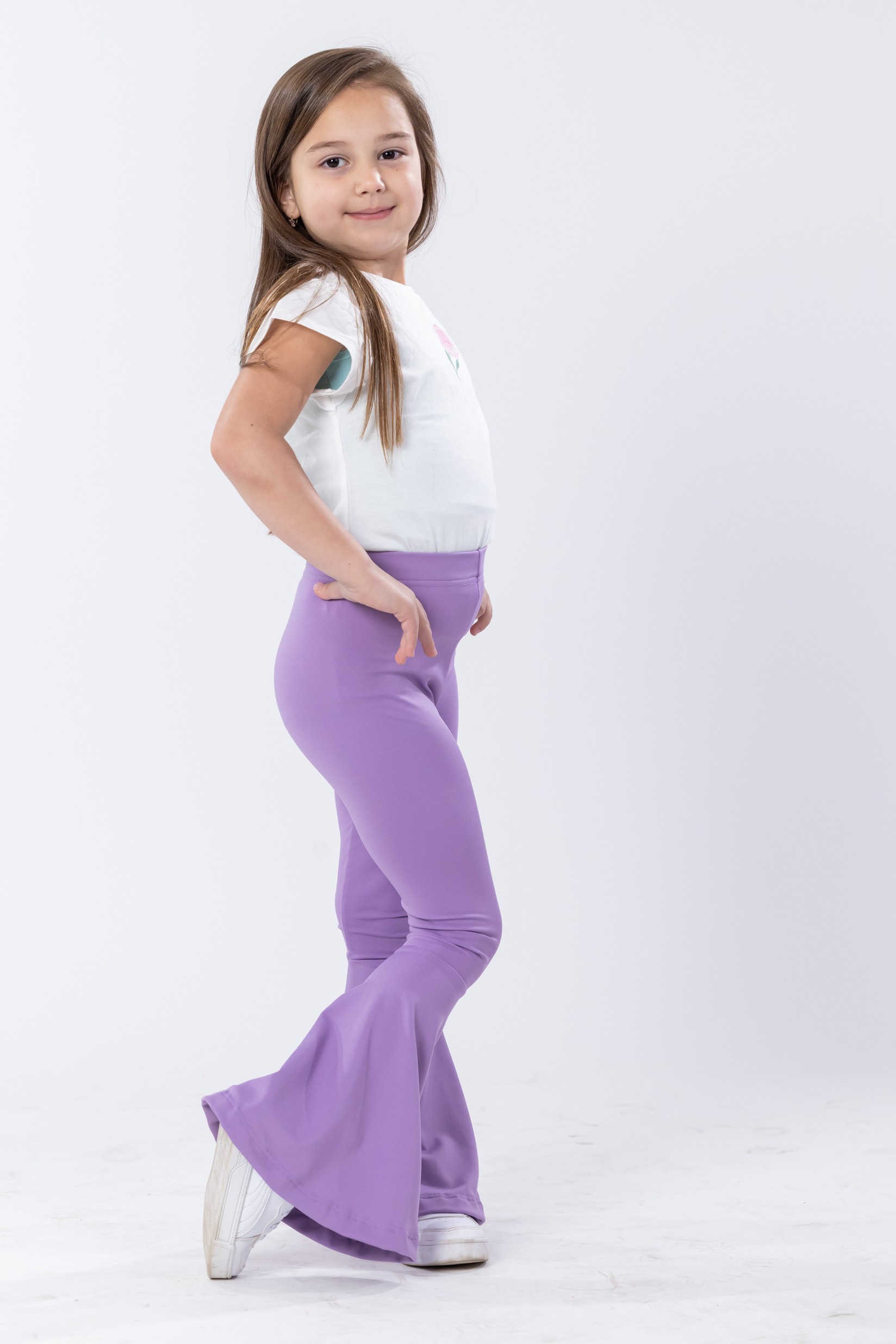 PUERRA Helanke za devojčice zvoncare ljubičaste