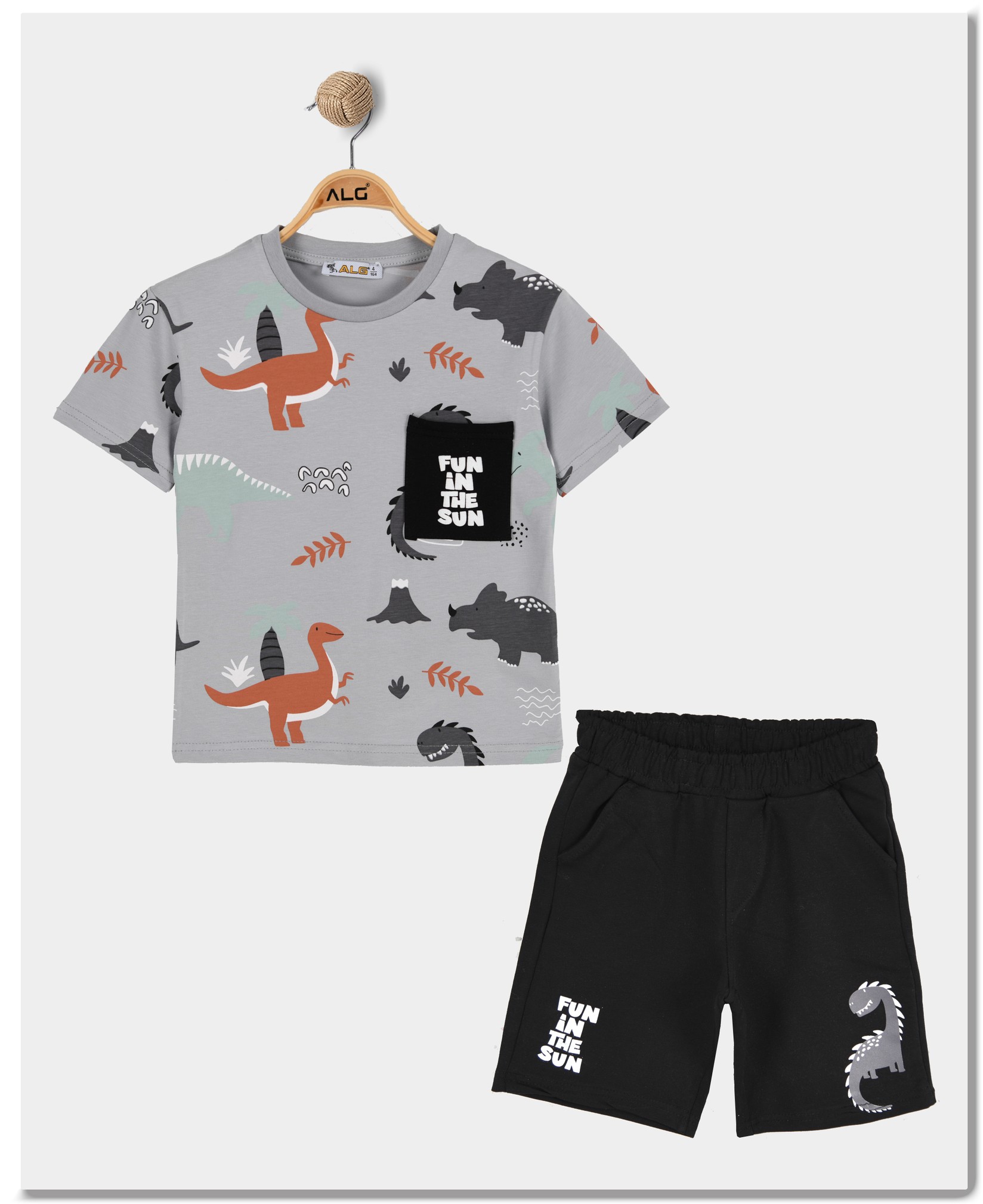 ALG Komplet za dečake Dino, Sivi