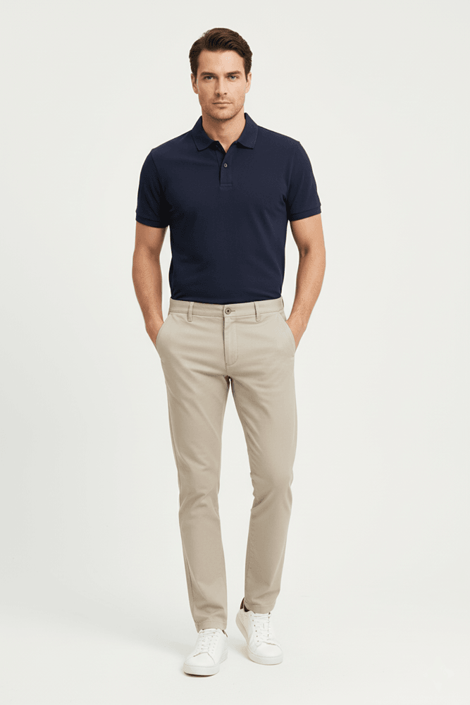 Elit Muške pantalone od kepera, Bež