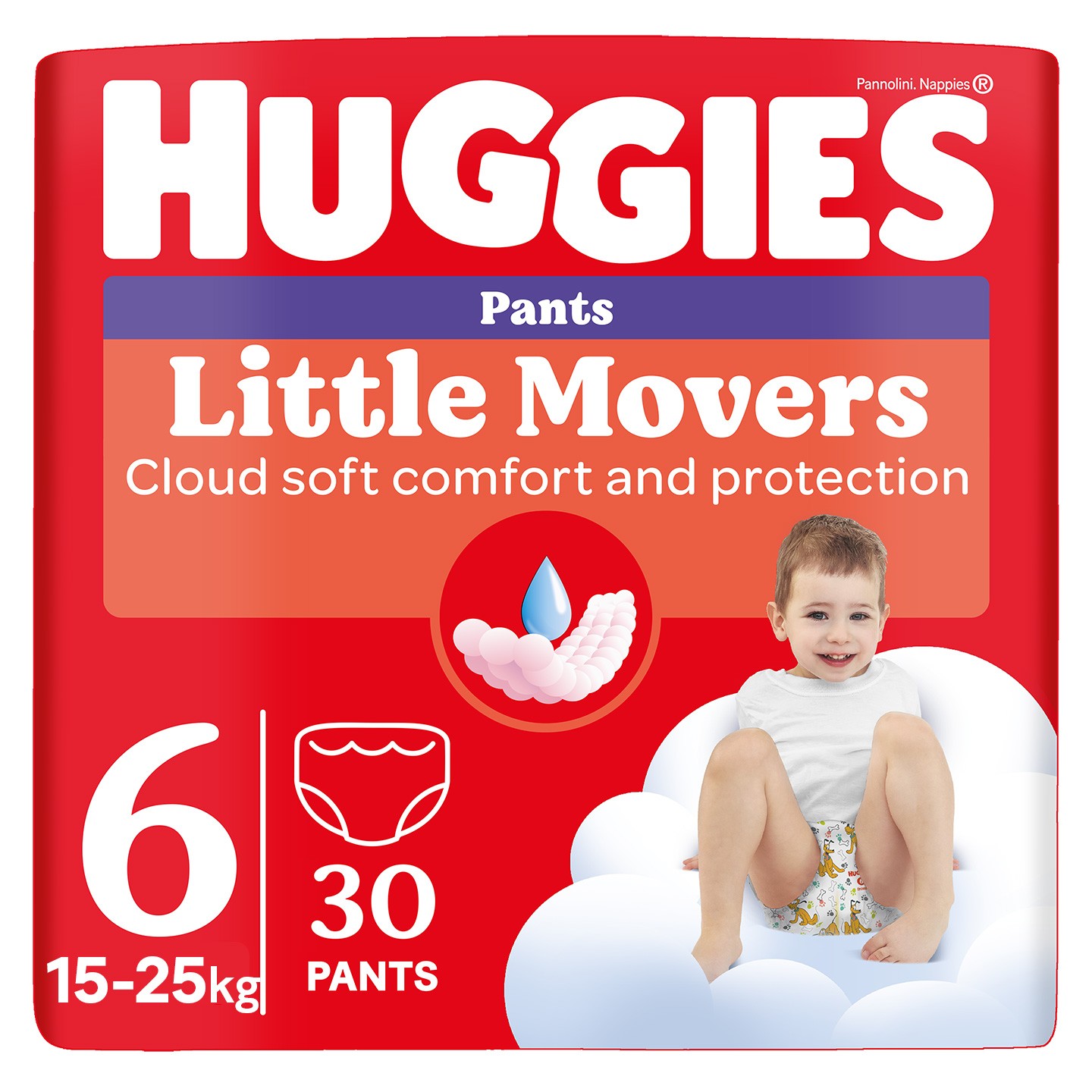 Huggies Pelene Little Movers Pants 6, 15-25 kg, 30/1