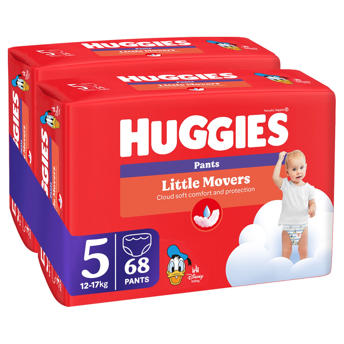 Huggies Pelene Little Movers Pants 5, Duo Pack, 12-17 kg, 68/1