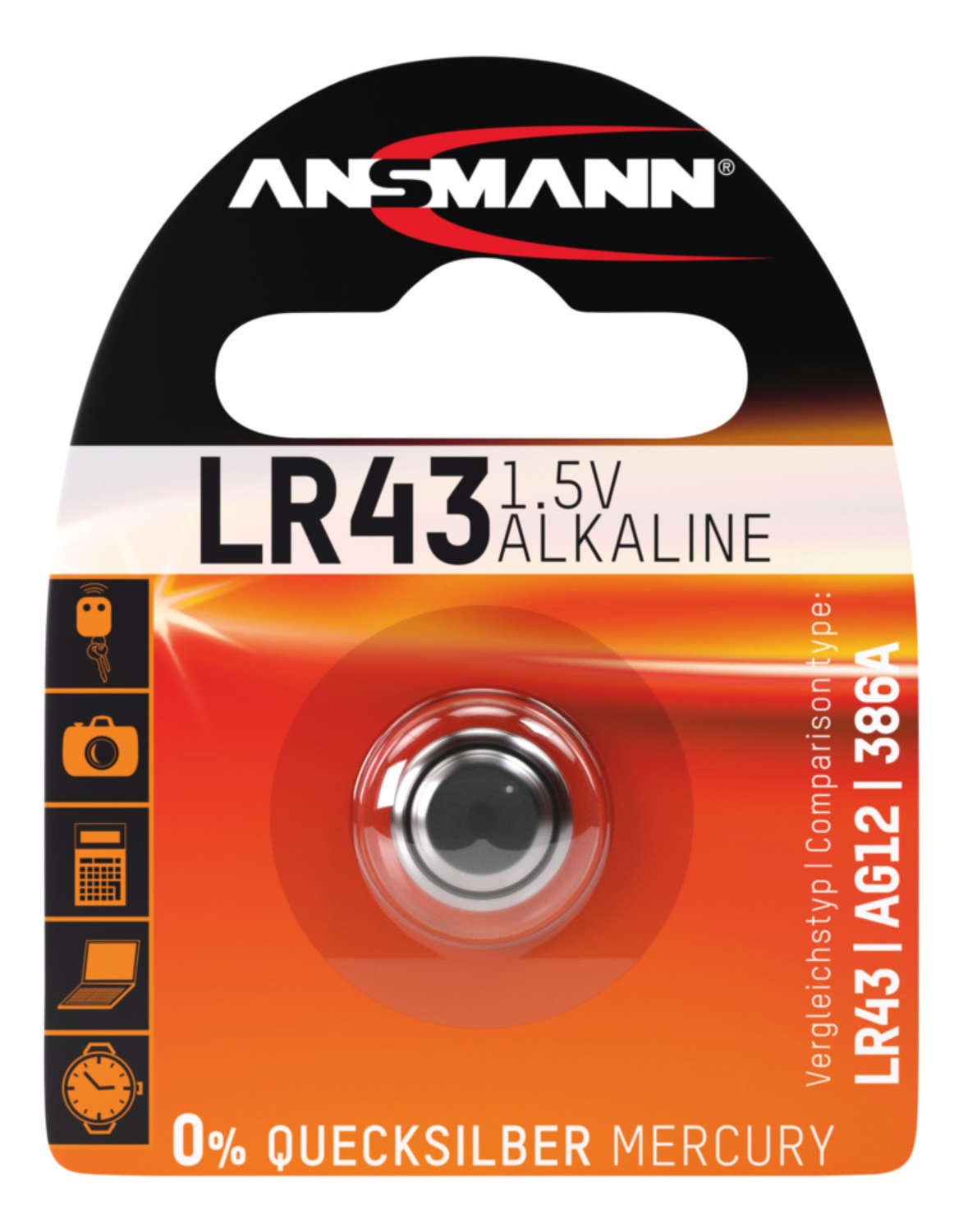 ANSMANN Alkalna baterija LR43, 1.5V