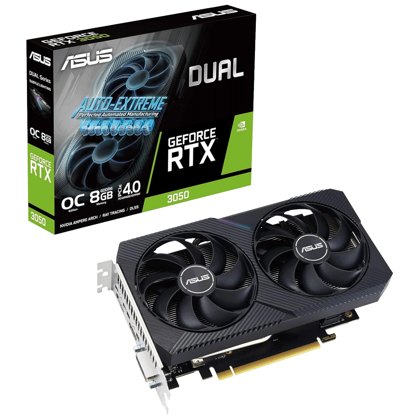 ASUS Dual GeForce RTX3050 Grafička kartica V2 OC Edition 8GB GDDR6 128bit DUAL-RTX3050-O8G-V2