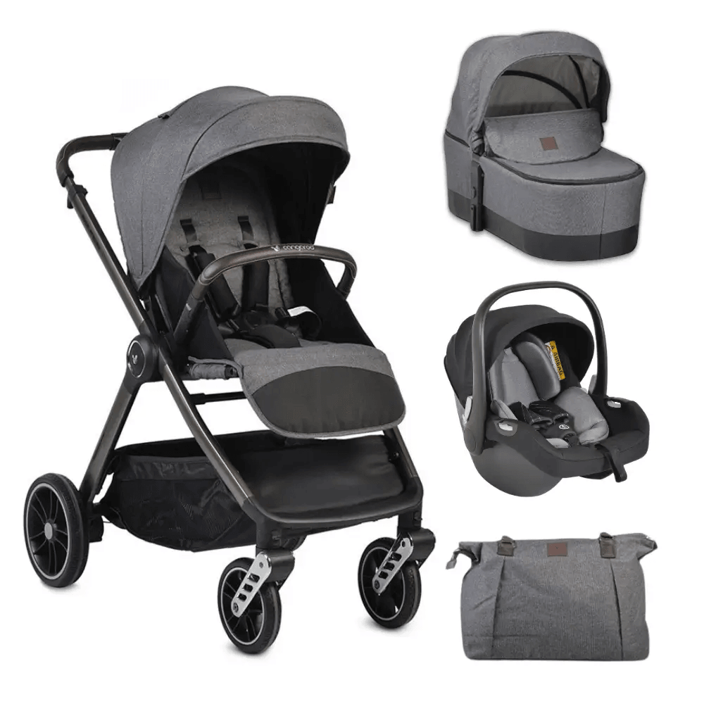 CANGAROO Kolica za bebe Macan 3u1 iSize, Siva