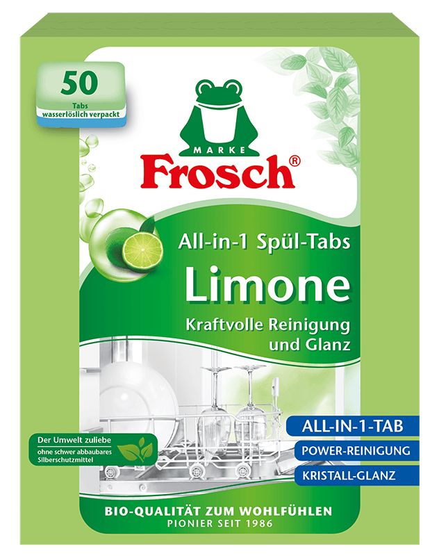 FROSCH Tablete za mašinsko pranje sudova Green lemon 50 komada