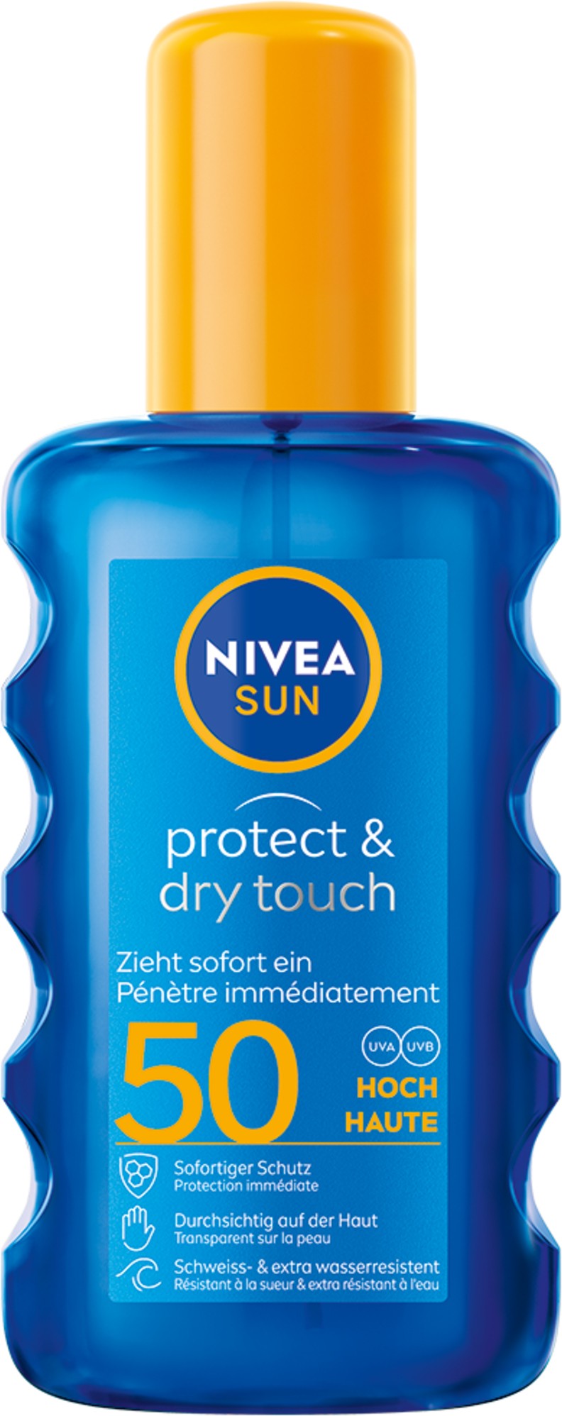 NIVEA SUN Protect & dry Bezbojni sprej za zaštitu od sunca, SPF 50, 200 ml