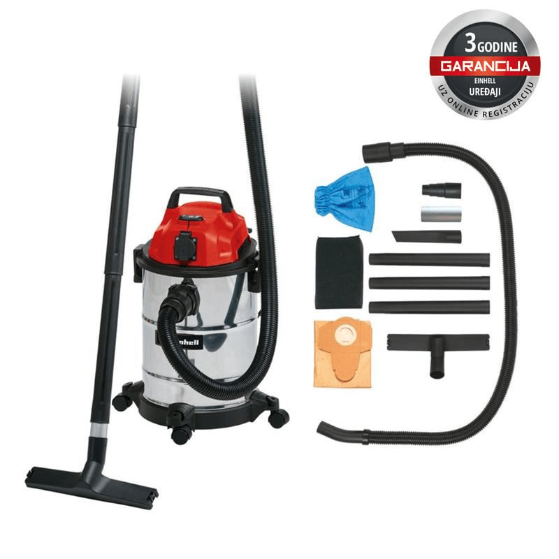Einhell Električni usisivač za suvo i mokro usisavanje TH-VC 1820 S, 1250nW, 20 L