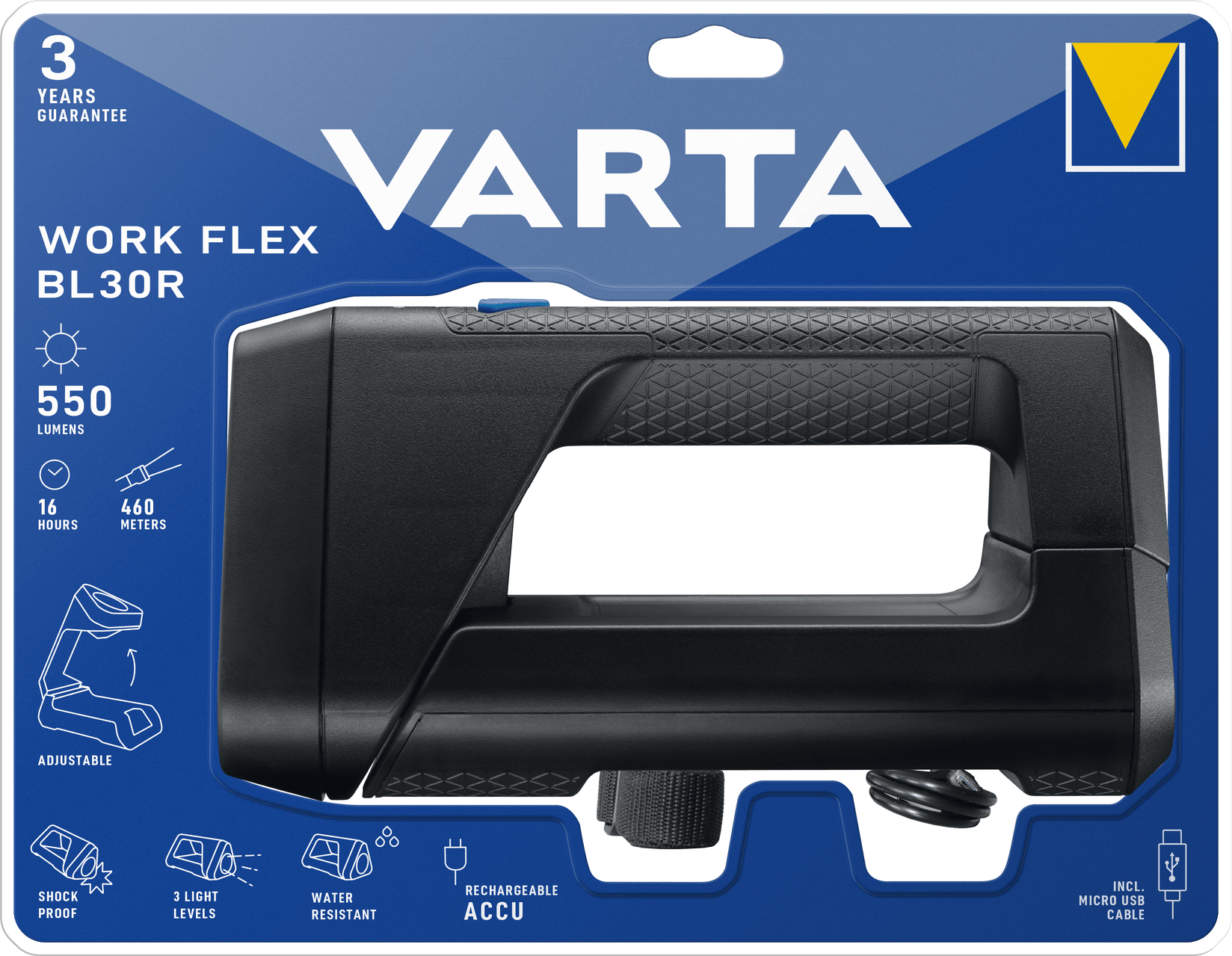 Varta Baterijska lampa WORK FLEX BL30R