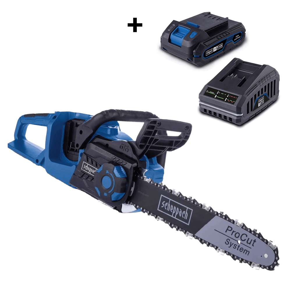 Scheppach Aku lančana testera Brushless IXES BC-CS355DUO-X, 20V, 35.6cm, 2x2.0Ah + 2 x baterija 2.4A