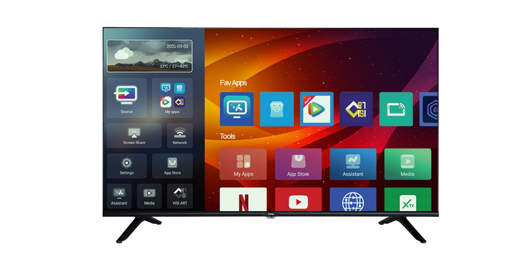 Fox Smart televizor 40AOS480G, 40", Full HD, Crni