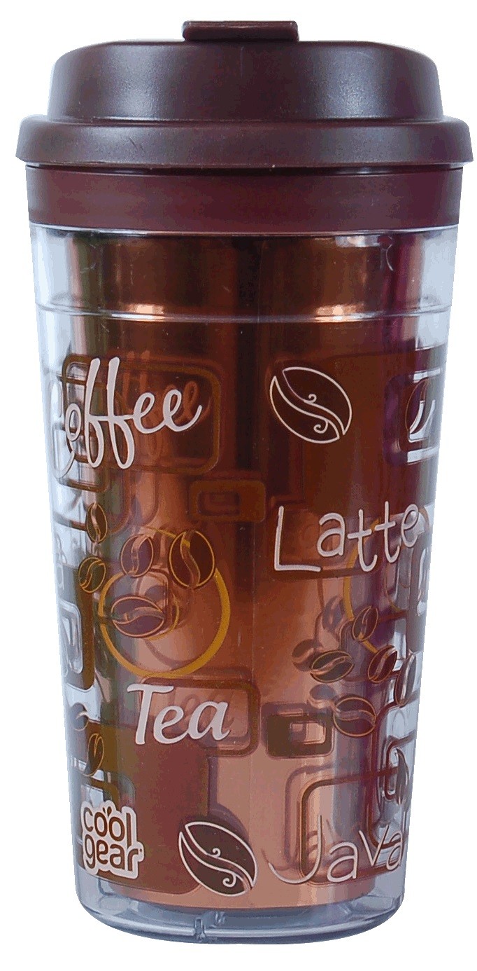 Cool Gear Šolja za poneti sa duplim zidom, 443 ml, Braon