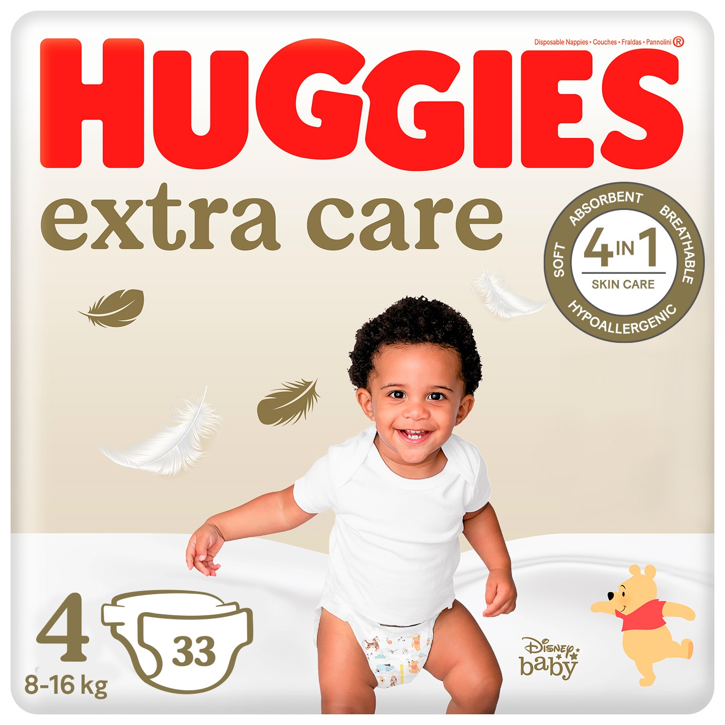 Huggies Pelene Extra Care 4, Jumbo, 8-16 kg, 33/1