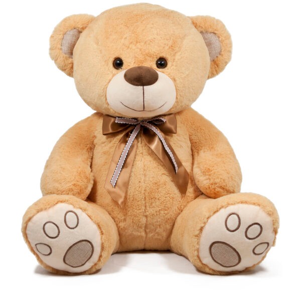 Amek Plišani meda sa braon mašnom