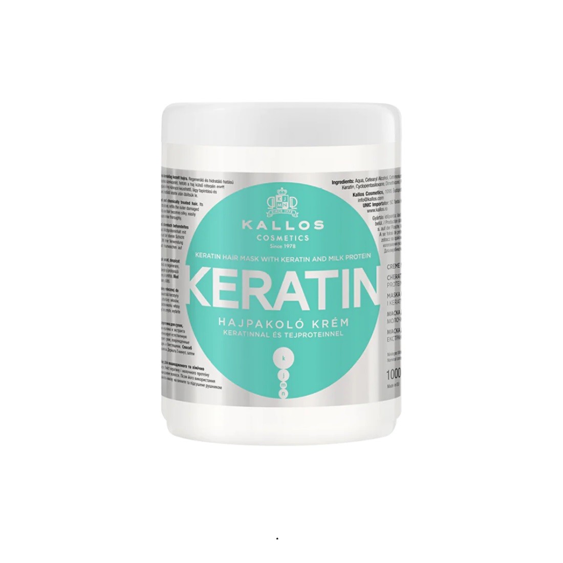 Kallos Maska za kosu Keratin, 1000 ml