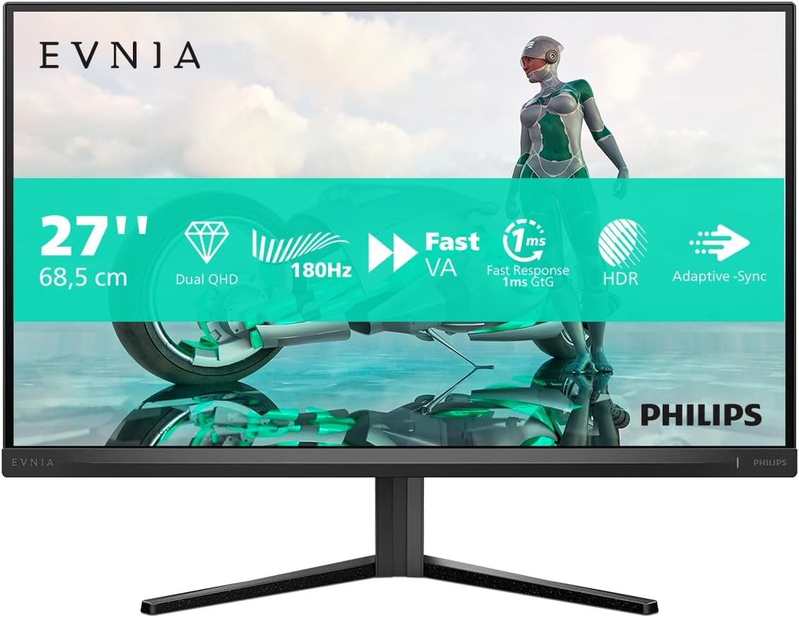 Philips Gaming monitor Evnia 27M2N3500NL/00, 27", VA, 2560x1440, 180Hz, Tamnosivi