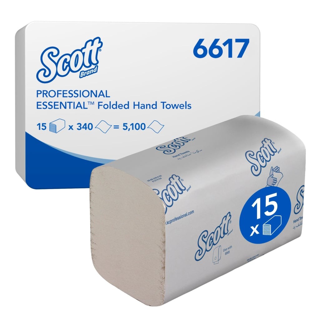 Kimberly Clark SCOTT Papirni ubrus, Jednoslojni, Beli, 15 komada