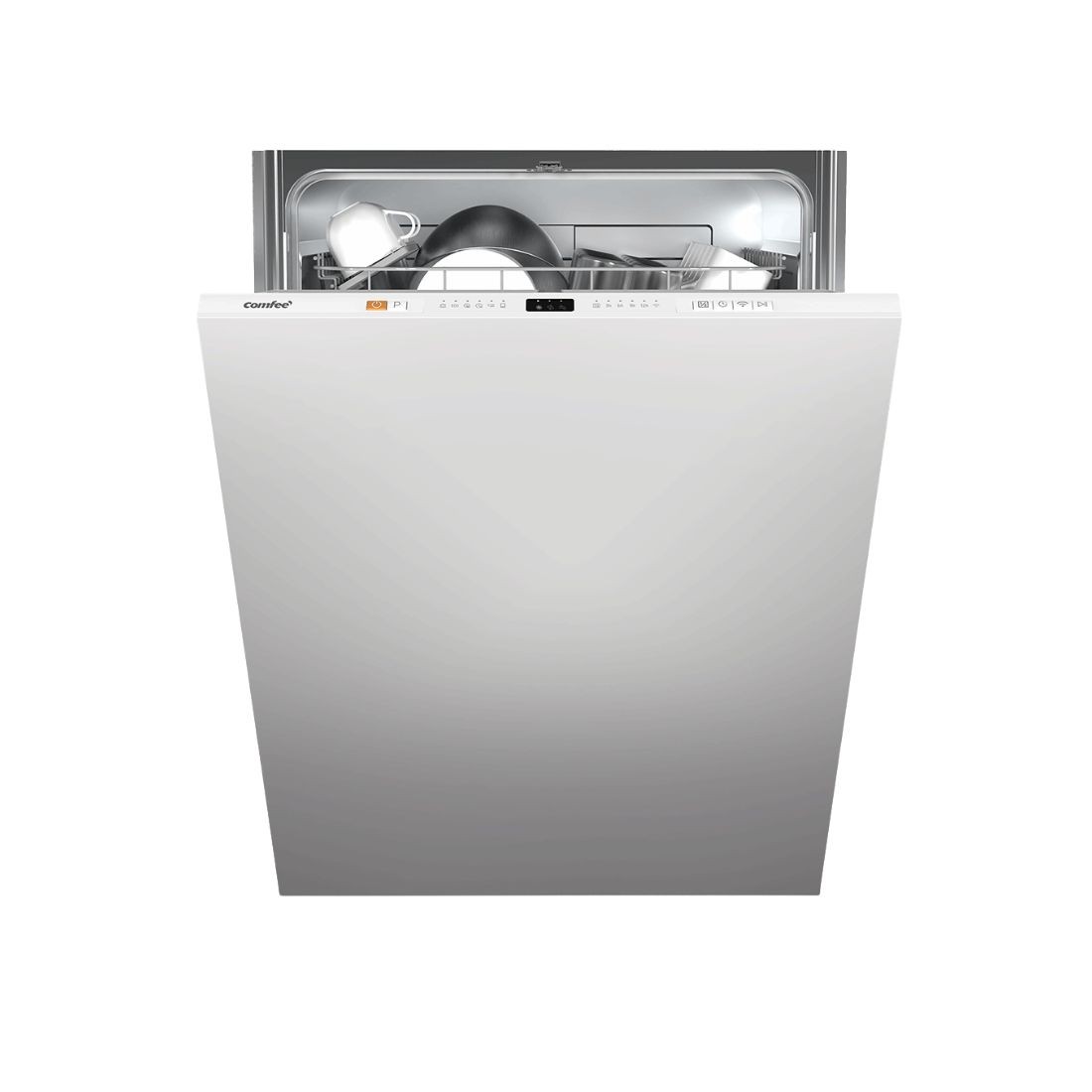 Comfee Mašina za sudove CDWPB1215P-W, Ugradna, 12 kompleta, 8 programa, Siva