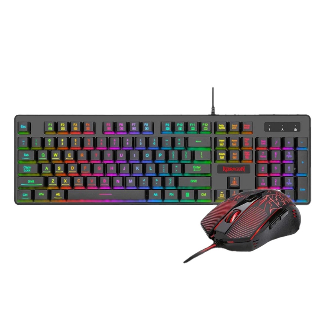 Redragon Set tastatura K512 i miš S107, Rgb osvetljenje, Crni