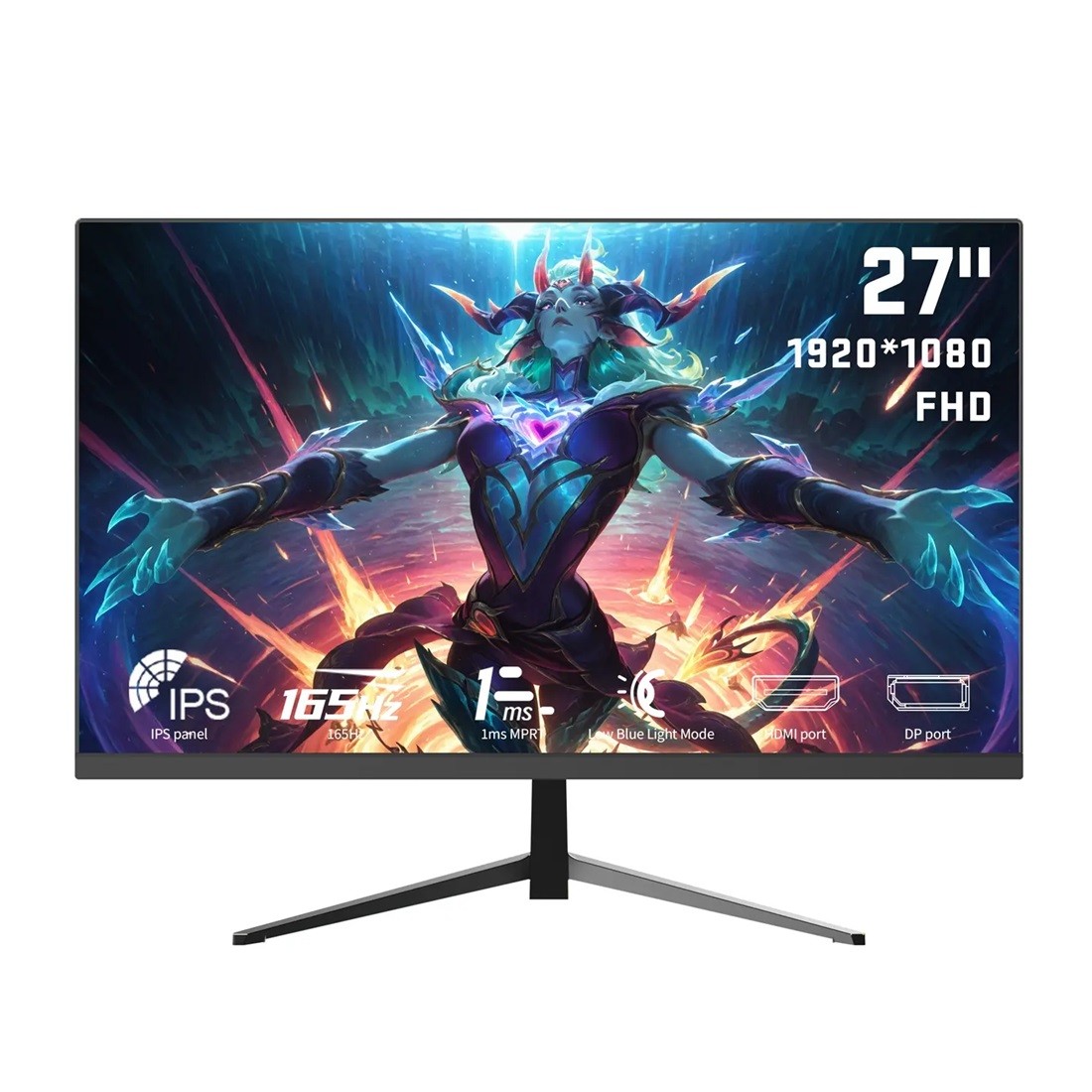 Quantum Gaming monitor MI27OH, 27", IPS, 165 Hz, 1 ms, FreeSync, Tamnosivi