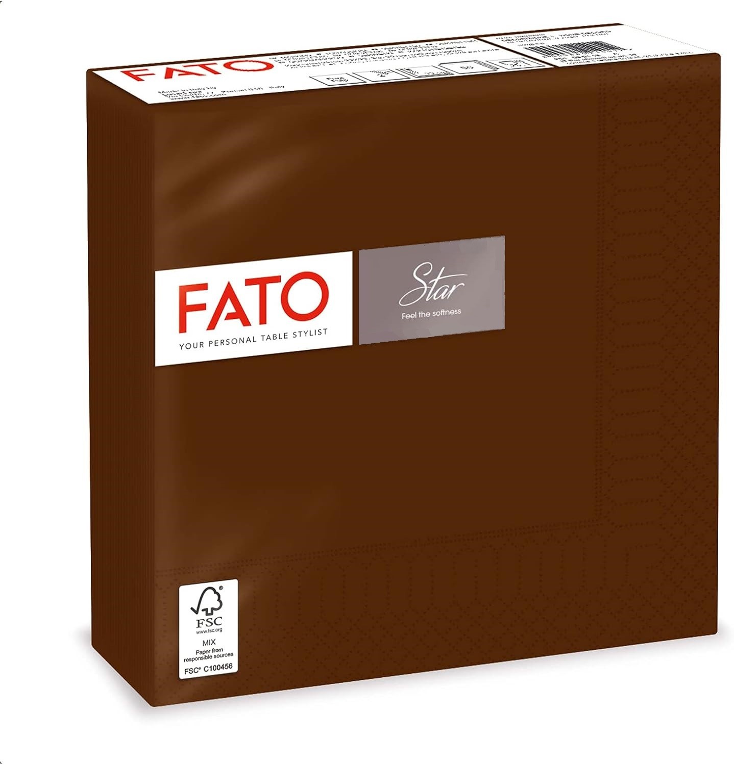 FATO STAR Salvete 38x38cm, Paket 30x40 komada, Čokolada