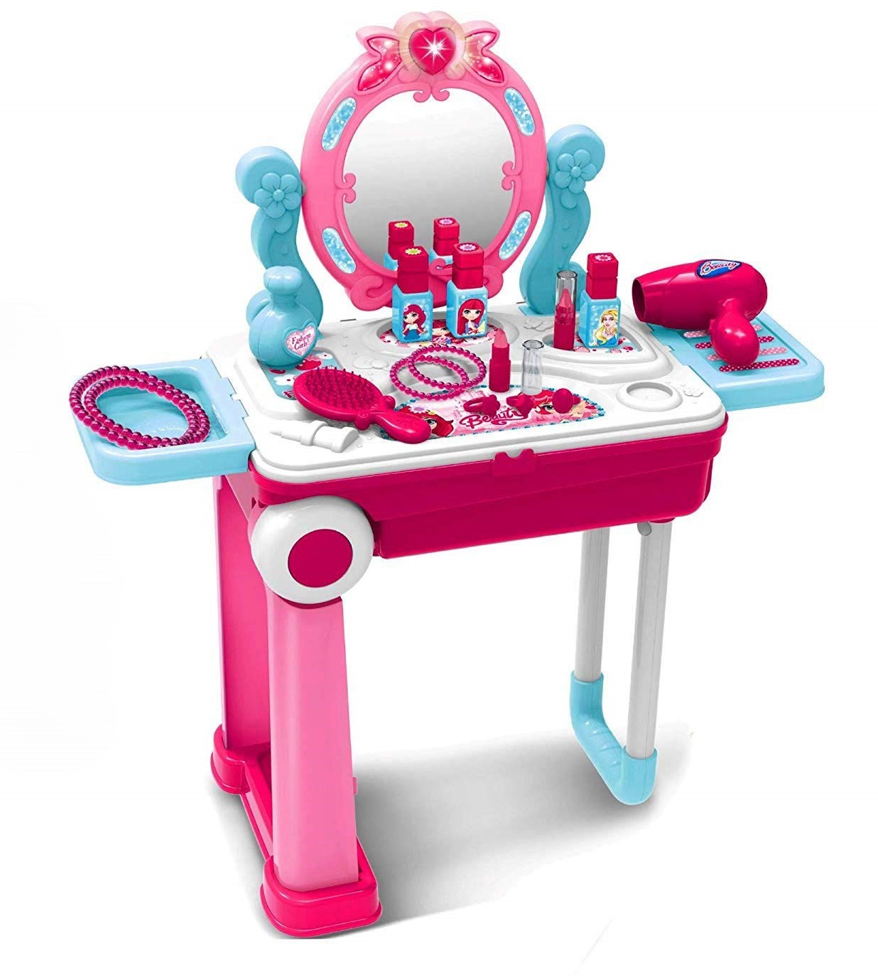 Topi Toys Interaktivni sto za šminkanje, 21 deo, Roze