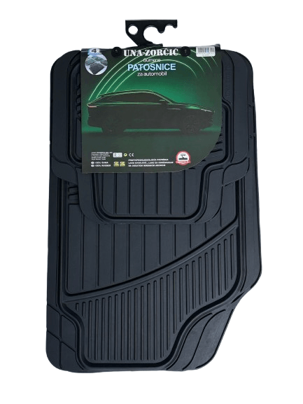 Una-Zorčić Set univerzalnih patosnica Una XVII, 4 komada, Gumeni, Crni