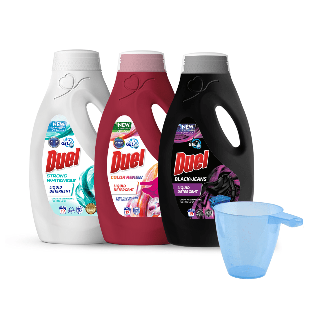 Duel Paket tečnih deterdženata za veš, 3 proizvoda + Merica
