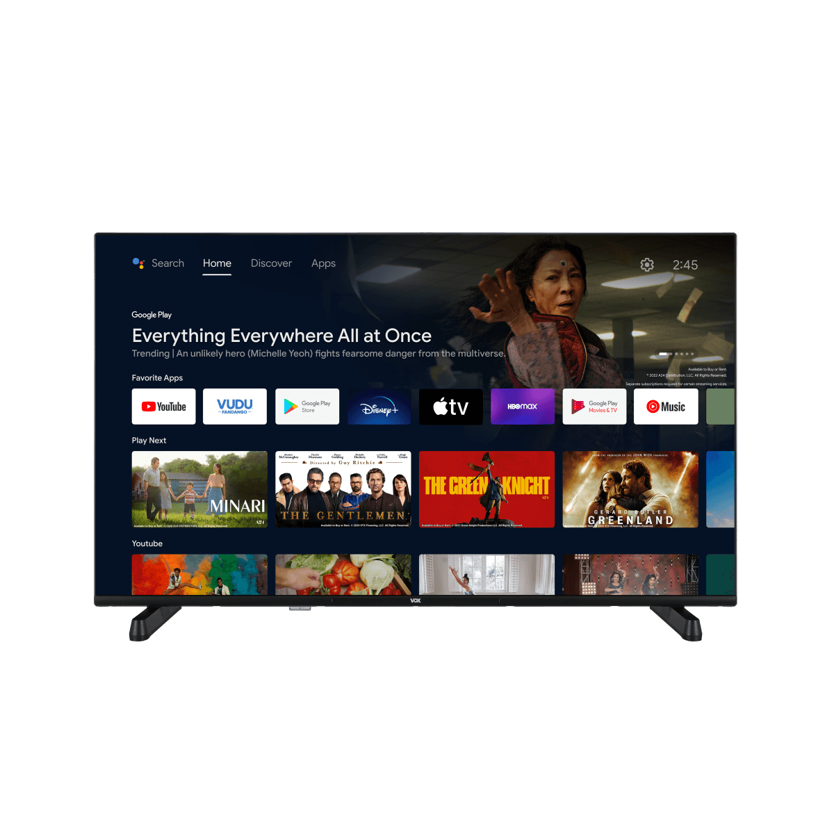 VOX Televizor 43VAU754B 43", Smart, UHD, Android, Crni